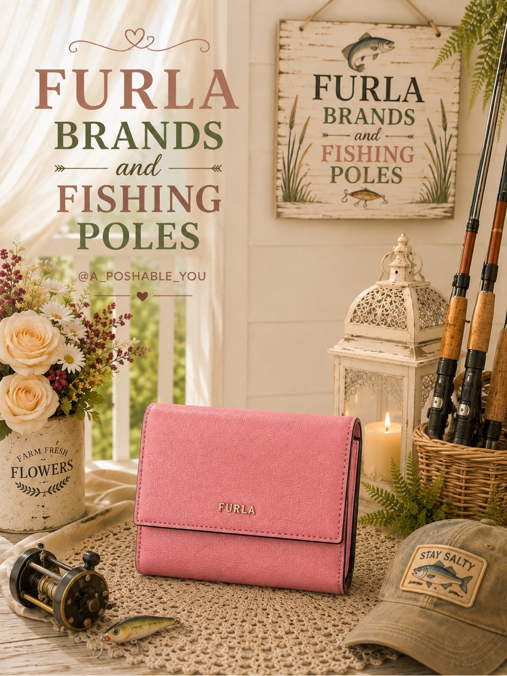 Furla Babylon S Compact Wallet – Blush Pink Textured Leather